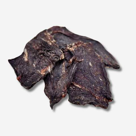 Pieces of Air-dried Kangaroo Jerky for dogs