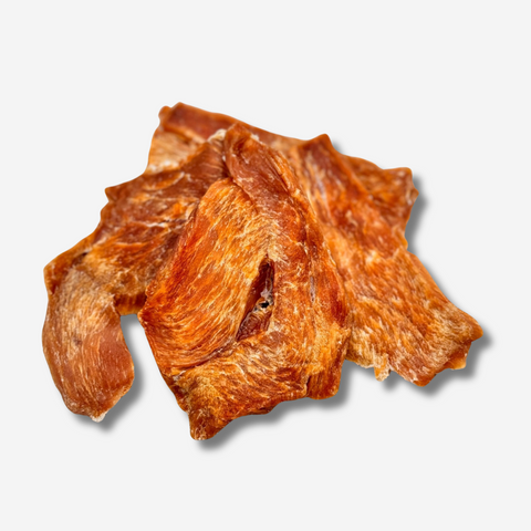 Pieces of air-dried Chicken Jerky