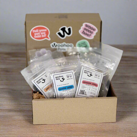 A sample box of jerky treats