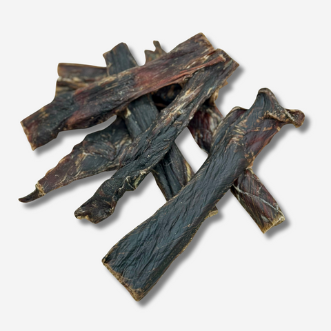 Pieces of Kangaroo Jerky Strips for dogs